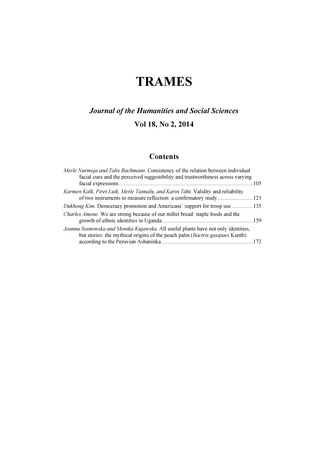 Trames ; 2 Vol 18 (68/63) 2014