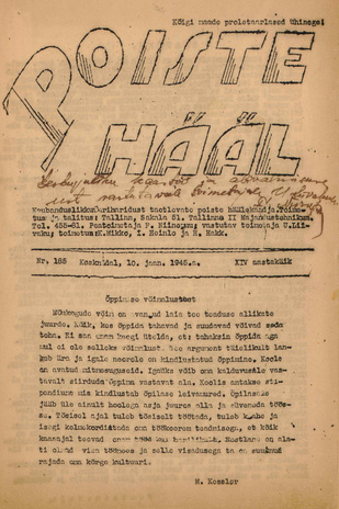 Poiste Hääl ; 185 1945-01-10