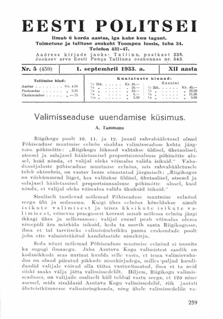 Eesti Politseileht ; 5 1933