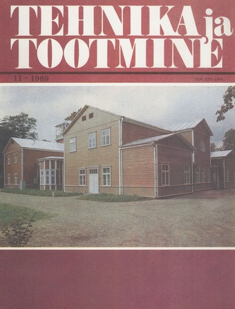 Tehnika ja Tootmine ; 11 1989-11