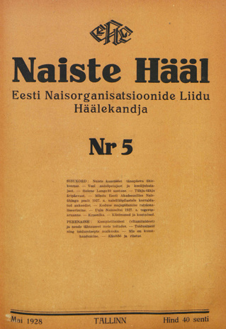 Naiste Hääl ; 5 1928-05