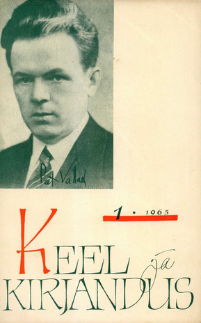 Keel ja Kirjandus ; 1 1965-01