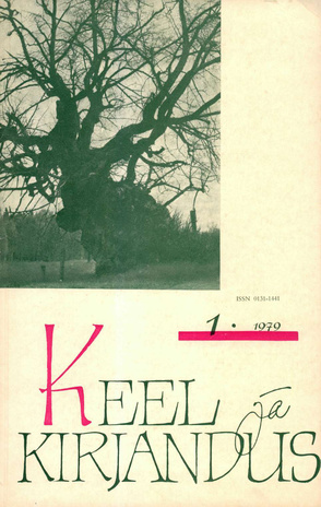 Keel ja Kirjandus ; 1 1979-01