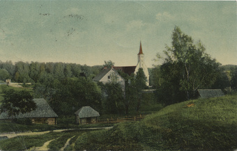 Livland : Põlwa kabel, leerilastemaja ja kirik = Pölwe : Kirchhof, Konfirmandenhaus und Kirche