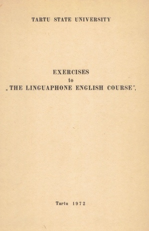 Exercises to "The linguaphone English course" : lessons 25-50 