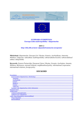 Summaria Europensia : [referaatväljaanne] ; 2 2015