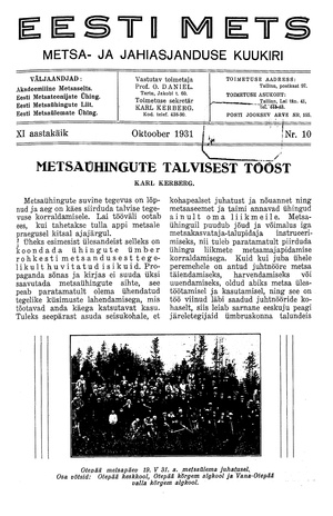 Eesti Mets ; 10 1931
