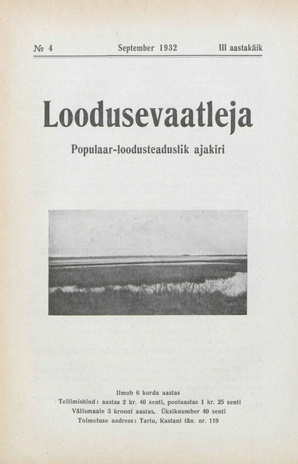 Loodusevaatleja : populaar-loodusteaduslik ajakiri ; 4 1932-09
