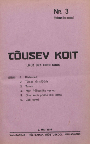 Tõusev Koit ; 3 1936-05-09