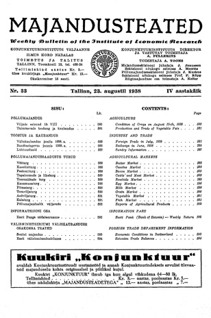 Majandusteated ; 33 1938-08-23
