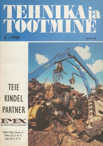Tehnika ja Tootmine ; 4 1994-04