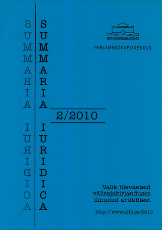 Summaria Iuridica ; 2 2010