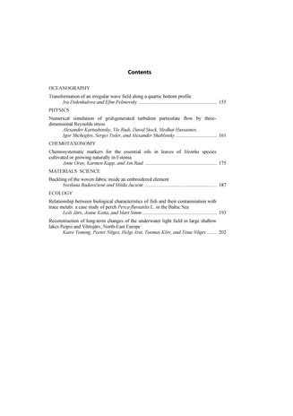 Proceedings of the Estonian Academy of Sciences [Mathemathics. Mechanics. Physics. Chemistry] ; 3 2013