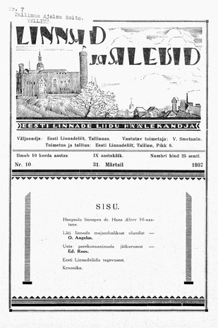 Linnad ja Alevid ; 10 1937-03-31