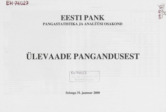 Ülevaade pangandusest ; 2000-01-31