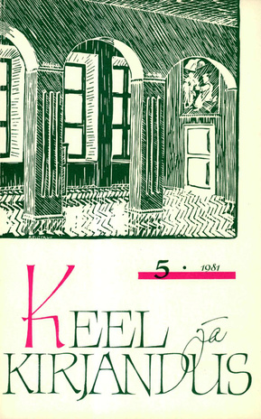 Keel ja Kirjandus ; 5 1981-05