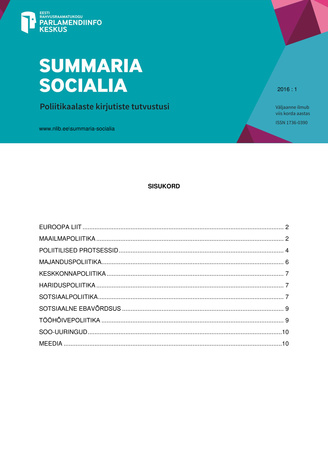 Summaria Socialia ; 1 2016
