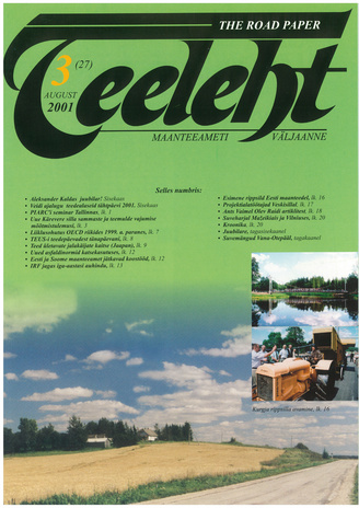 Teeleht = The Road Paper : Maanteeameti väljaanne ; 3 (27) 2001-08