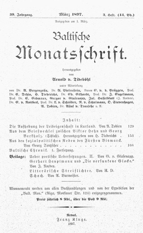 Baltische Monatsschrift ; 3 1897-03