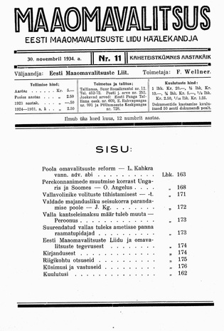 Maaomavalitsus ; 11 1934-11-30