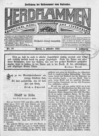 Herdflammen : Baltisches Haus- und Jugendblatt ; 10 1925-10-01