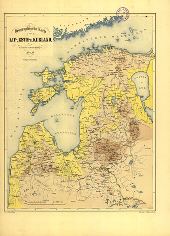 Orographische Karte von Liv-, Esth- u. Kurland