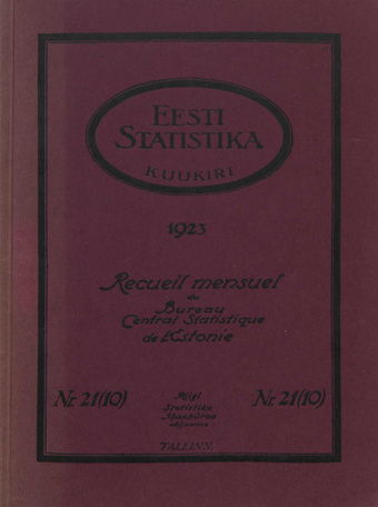 Eesti Statistika : kuukiri ; 21 (10) 1923