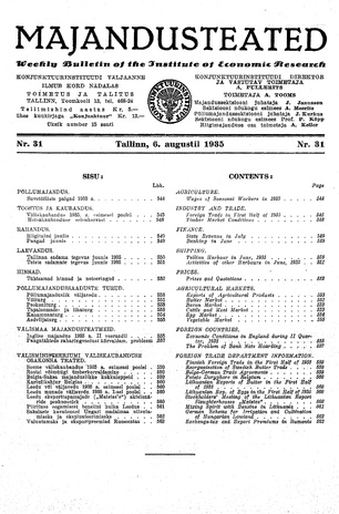 Majandusteated ; 31 1935-08-06