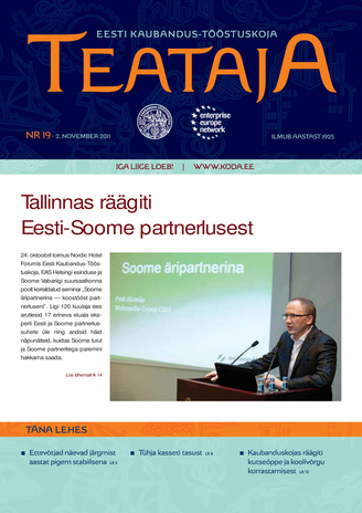 Eesti Kaubandus-Tööstuskoja Teataja ; 19 2011-11-02
