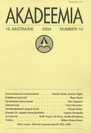 Akadeemia ; 10 (187) 2004-10