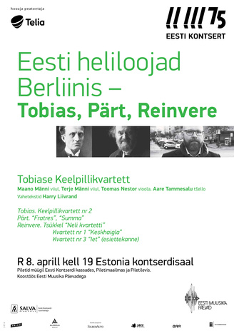 Eesti heliloojad Berliinis : Tobias, Pärt, Reinvere