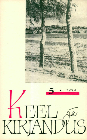Keel ja Kirjandus ; 5 1973-05