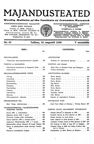 Majandusteated ; 33 1939-08-15