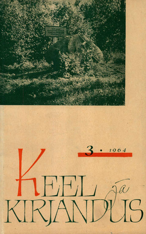 Keel ja Kirjandus ; 3 1964-03