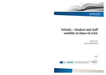 Seismic – student and staff mobility in times of crisis