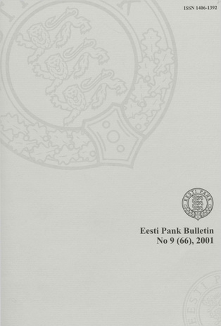 Eesti Pank (Bank of Estonia) : bulletin ; 9 (66) 2001
