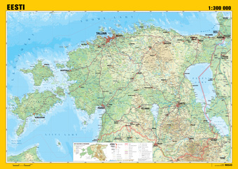 Eesti 1:300 000 : [üldgeograafilinee seinakaart]