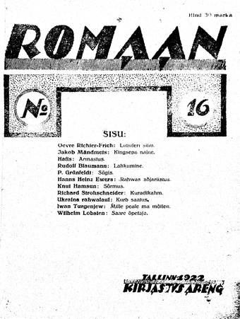 Romaan ; 16 1922