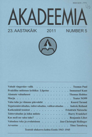 Akadeemia ; 5 (266) 2011-05