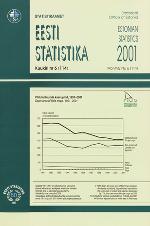 Eesti Statistika Kuukiri = Monthly Bulletin of Estonian Statistics ; 6(114) 2001-07