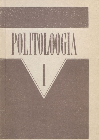 Politoloogia. I 