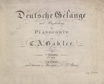 Deutsche Gesänge : mit Begleitung des Pianoforte