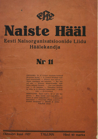 Naiste Hääl ; 11 1927-10