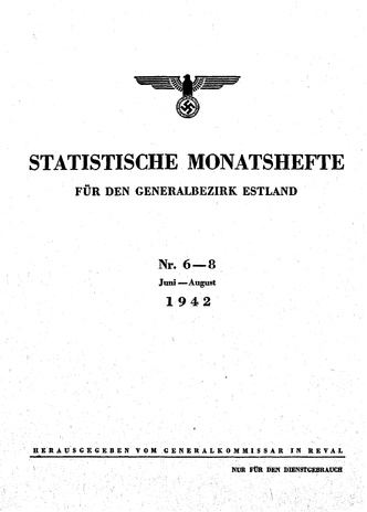 Eesti Statistika : kuukiri ; 6-8 1942-06/08