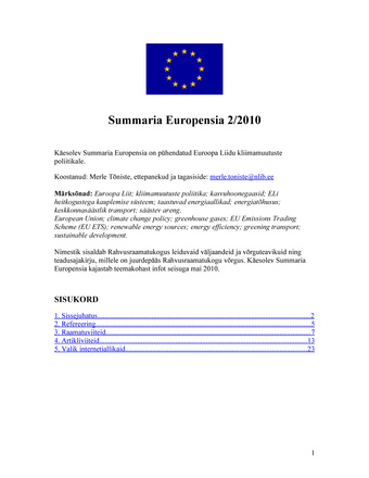 Summaria Europensia : [referaatväljaanne] ; 2 2010