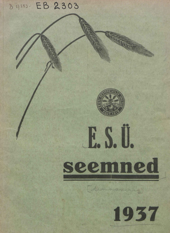 Eesti Seemnevilja Ühisus : [hinnakiri] ; 1937