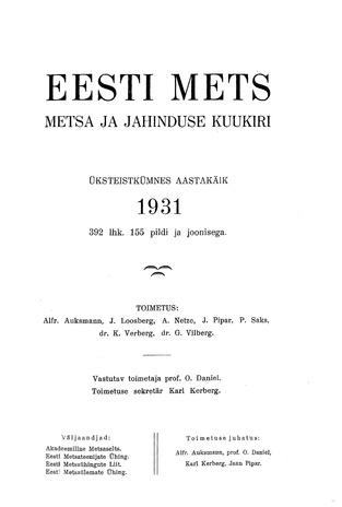 Eesti Mets ; 1 1931