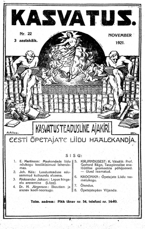 Kasvatus ; 22 1921-11