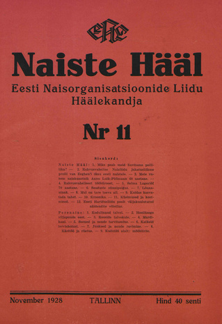 Naiste Hääl ; 11 1928-11