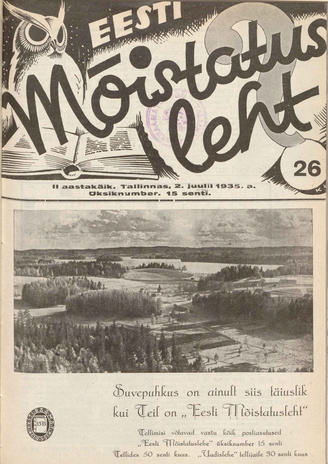 Eesti Mõistatusleht ; 26 1935-07-02